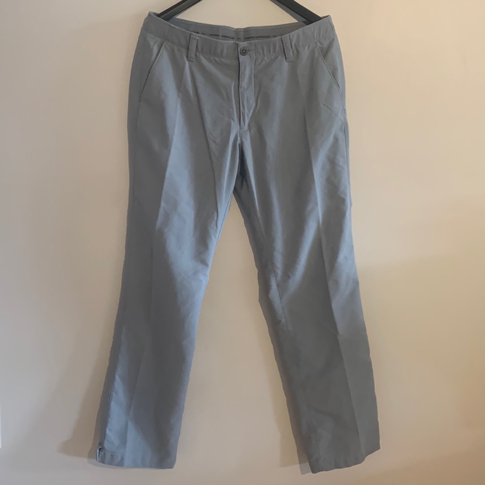 Under Armour Performance Men 36/32 Pants  RN #96510 CA#41095 Activewear Gray